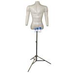 Inflatable Male Torso with Arms, MS12 Stand, Ivory